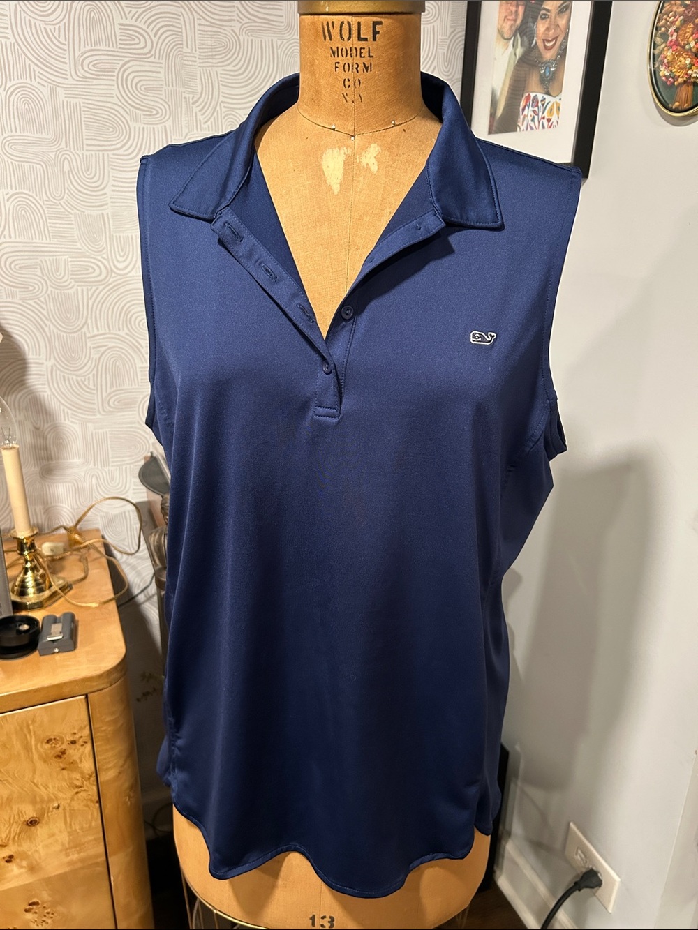 Vineyard Vines Navy Sleeveless Polo